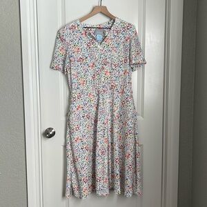 Vintage 80’s floral midi dress